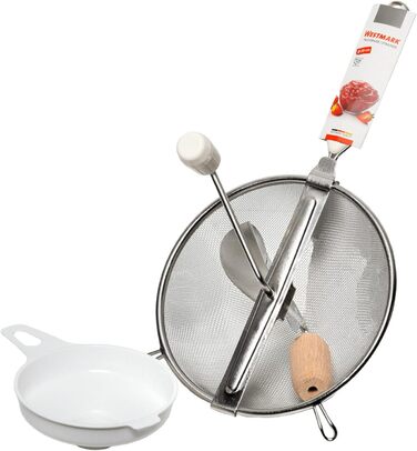 Westmark Canning Set S - Kitchen Strainer & Canning Funnel for Jam, Puree or Mash - 20cm Diameter - Particularly Easy to Clean (2-piece Set) 2-piece Set