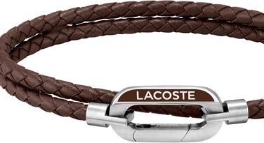 Браслет шкіряний чоловічий Lacoste STARBOARD синій, зелений, коричневий (коричневий)