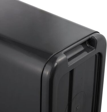 Контейнер для сміття Keeeper Premium з кришкою-фліп, Soft Touch, магнітний, сірий графіт (45 л)