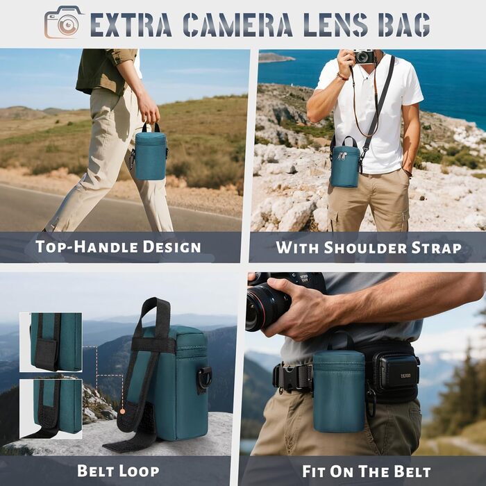 Рюкзак для фотокамери RAINSMORE: водонепроникний, з захистом від дощу, для DSLR/SLR, з відділенням для ноутбука, зелений