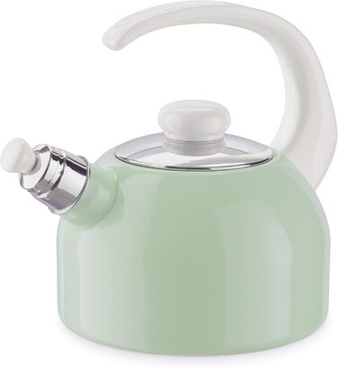 Riess, 0543-118, Flötenkessel Plus, CLASSIC- NILGRÜN, Capacity 2 Liters, triple enameled, Enamel, green, Induction