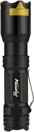 Ліхтарик Alonefire X004 тактичний LED 4 кольори, акумуляторний, водонепроникний, зум, для полювання, туризму, поліції, виживання