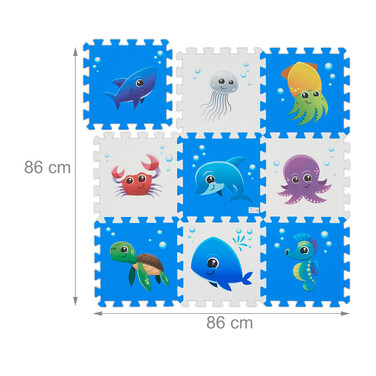 Relaxdays Puzzle Mat with Marine Animals