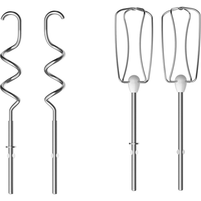 Міксер ручний Moulinex Quickmix HM3108, 300 Вт, 5 швидкостей, нержавіюча сталь, для тіста, випічки