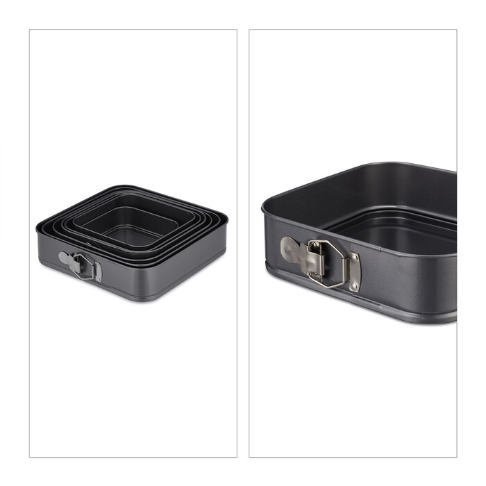 Relaxdays 7-Piece Square Springform Set