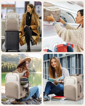 LOVEVOOK Рюкзак для ручної поклажі, 40L, для подорожей, чоловічий/жіночий, 17 дюймів, водонепроникний, для вихідних, кемпінгу, бізнесу