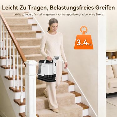 Пароочисник Uwant Y100 3-в-1 для диванів, килимів та авто. Потужність 1750W, 18KPA, з самоочищенням та 7 насадками. Гарантія 2 роки.