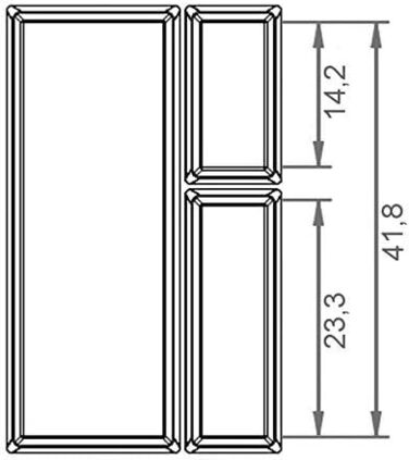 Органайзер для столових приборів Orga-Box сріблясто-сірий для шухляди 80 см (473,5 x 694 мм) Nobilia, Besteckkasten III