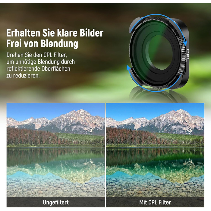 Набір фільтрів ND NEEWER з 15x лупою, 4 шт. (ND8, ND16, ND32, CPL) + макрооб'єктив для GoPro Hero 13/12/11/10/9