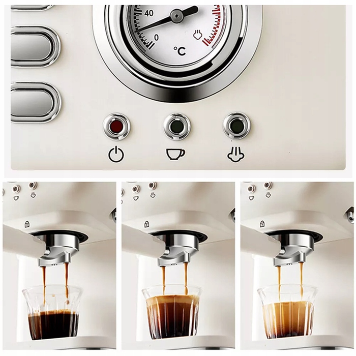 Автоматична кавомашина Bedee, тиск, 1050 Вт, біла