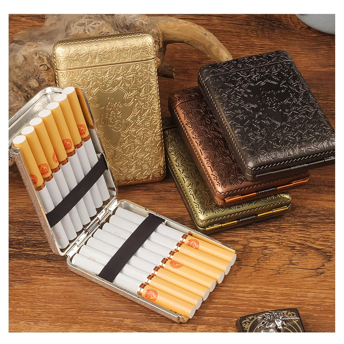 Металеве тютюноприладдя Peaky Blinders для 14 сигарет, чорне. Елегантний дизайн, преміум-якість.