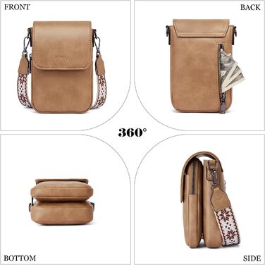 Сумка-органайзер на шию MUIIKOLA з RFID-захистом для телефону, велика місткість, екошкіра, жіноча, з гаманцем, жовто-хакі