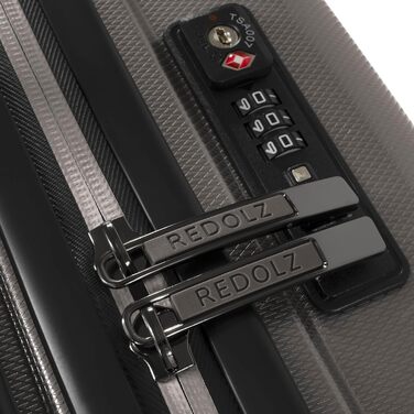 REDOLZ Trolley великий, жорсткий, 52x34x77 см, розширюється до 140 л, 4.4 кг, Essentials 14 (Кофе Grey Metallic)