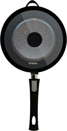 Набір посуду Induktion BRIEBЕ 12-ти частинний: 4 казани з алюмінію, 2 сковорідки з антипригарним покриттям ILAG GRANITEC (без PFOA), кришки зі скла, рукавички з силікону. Підходить для індукційних, газових плит та духовки.
