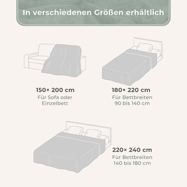 Плед Gräfenstayn® Kuscheldecke Cashmere-Feeling: м'який та пухнастий, 150x200 см, 220x240 см, світло-сірий