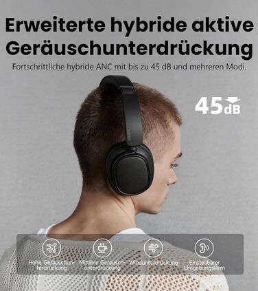 Навушники бездротові Edifier ES850NB з шумозаглушенням, Hi-Res Audio, Bluetooth 5.4, чорні