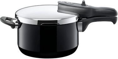 Скороварка Silit Sicomatic t-plus 4,5 л, 22 см, Silargan, для індукції, 3 режими, чорна