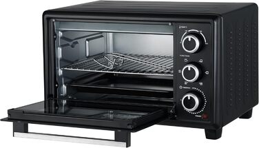 Міні-піч OptimumX 20L з конвекцією, таймером 60 хв, для піци, 1380 Вт, чорний