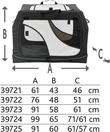 Переносна переносна клітка для тварин Trixie Vario 20, розмір S (61x43x46 см)
