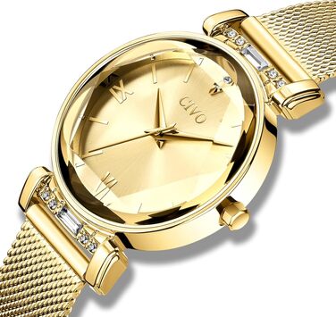 Жіночий наручний годинник-браслет CIVO Gold (06-8106): елегантний кварцовий годинник із нержавіючої сталі, водонепроникний, подарунковий набір