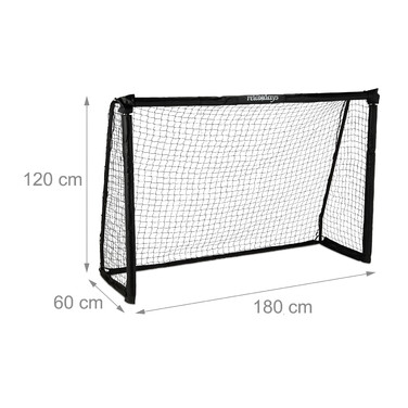 Relaxdays Black Football Goal 120 x 180 cm