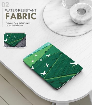 Чохол MoKo для Kindle Paperwhite 12th Gen (2024) та Kindle Colorsoft Signature Edition (2024), PU шкіра, авто-сон/пробудження, сірий ліс (зелена трава та птах)