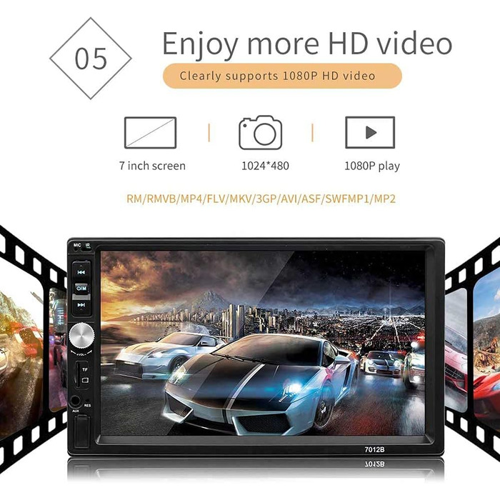 Автомагнітола 2 DIN з Bluetooth, 7