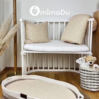 Набір постільної білизни для немовлят з органічної бавовни GOTS (Oeko-Tex100), 100 x 135 см. Комплект постільної білизни для дитячого ліжечка: подушка та ковдра для хлопчиків та дівчаток (пісочний колір). Підходить для дитячих та ліжечок для малюків, розм