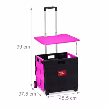 Relaxdays Folding Shopping Trolley with Lid