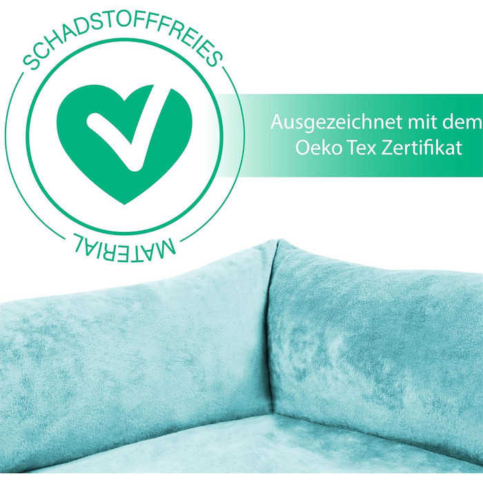 Ліжко для собак, подушка для собак - ліжко-кошик з високим бортиком, 80x120, 70x100, 60x80, 40x50, блакитний колір, розмір 70x100 см