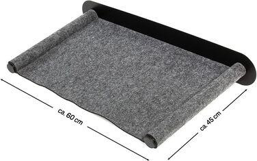 Гамак для кота з фетру на стіну, CanadianCat, 65x35x10 см, антрацит