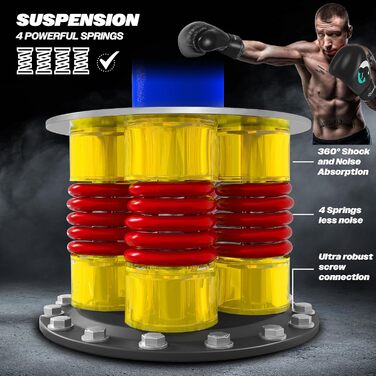 Набір боксерський KESSER® для дорослих: боксерські рукавички, боксерський мішок, скакалка, мішок для кікбоксингу, самостійний стенд, MMA партнер для тренувань