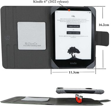 Чохол для Kindle 2024/2022, Kobo Nia/Clara 2E/HD, Schmetterling: легкий, з регулюванням кута нахилу