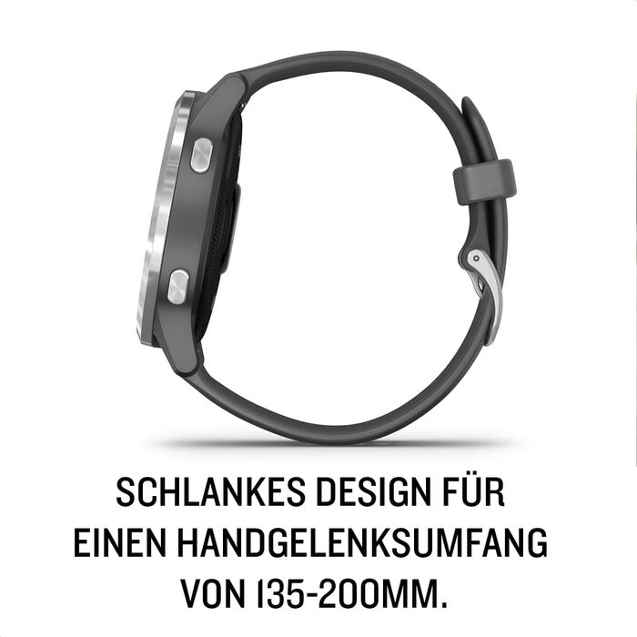 Розумний годинник Garmin vívoactive 4 – водонепроникний фітнес-трекер з GPS, планами тренувань, вимірюванням пульсу, 20 спортивних додатків, 8 днів роботи від акумулятора, безконтактна оплата [Відновлений]
