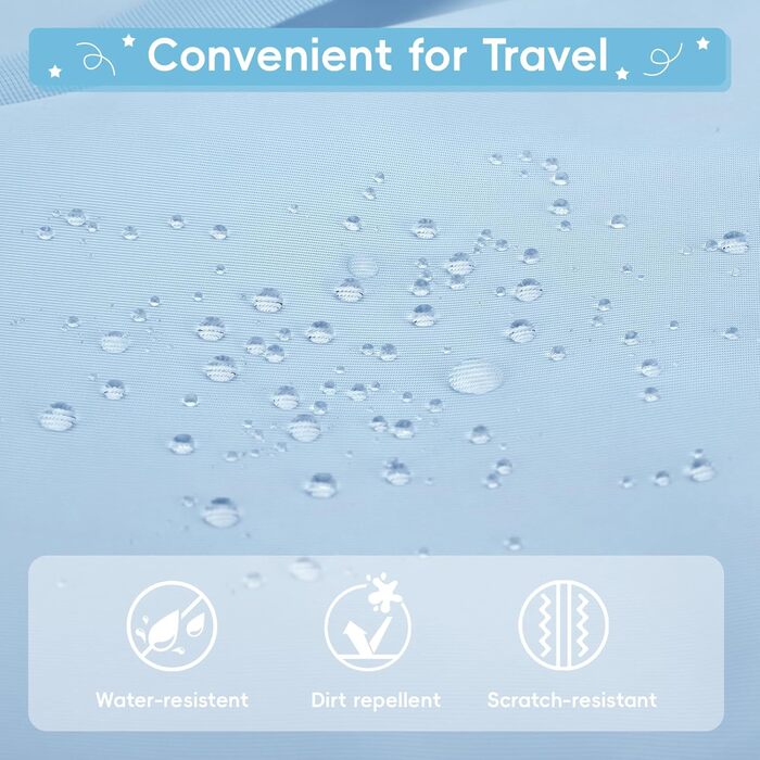 Рюкзак Tanou для школи, дівчаток-підлітків, 30L, нейлон, 3-9 клас, з тролейною петлею та брелоком (блакитний)