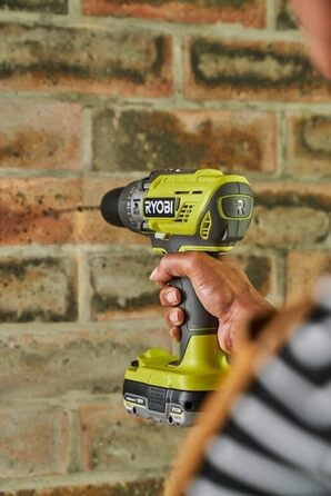 RYOBI 18V ONE+ акумуляторний ударний дриль-шуруповерт R18PD32-1C20G (2 швидкості, 50Nm, 24 ступ. крутного моменту, металевий патрон 13мм, 1x 2.0Ah акумулятор, зарядний пристрій) Generation 2 – безщітковий двигун