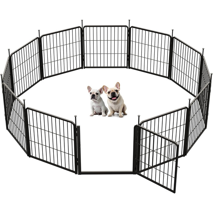 Клітка для цуценят SunsGrove 2 шт., 60 см, міцна, для дому, чорна, антикорозійна, без інструментів (12 шт., 56.5 x 60 см)