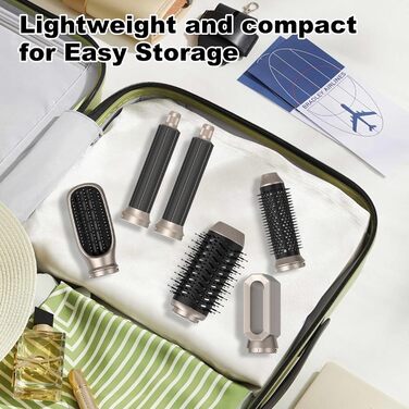 Набір для укладки волосся Souvik 6шт: щітка-фен, плойка, об'єм, сушка - срібло