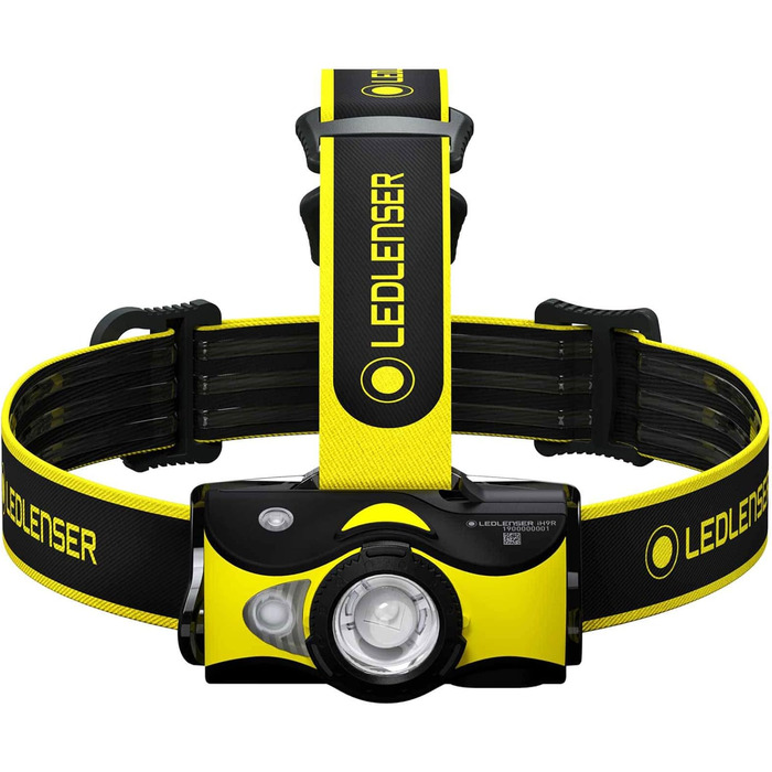Лобовий ліхтар Ledlenser iH9R 600 люмен, з кріпленням на шолом, чохлом, USB-зарядкою, акумуляторний, для роботи в рукавичках, 158 г