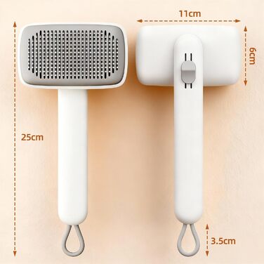 Щітка для тварин Piddy – самоочисна, для собак і котів, видаляє ковтуни, для довгої та короткої шерсті