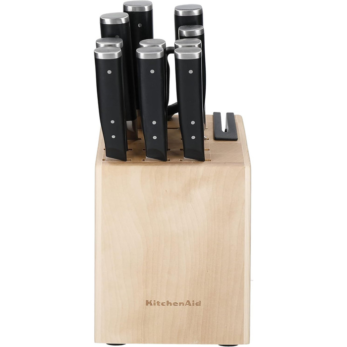 Набір ножів KitchenAid Gourmet з японської сталі (11 шт) з точилкою та дерев'яним блоком