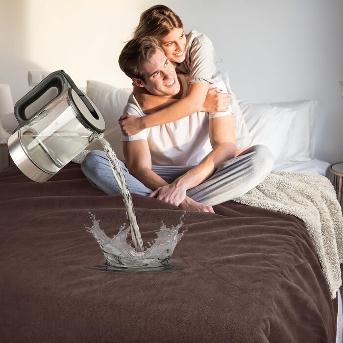 Водонепроникний килимок для собак Kritter Planet, м'який плед для собак, захист дивану та авто, 120x150 см, коричневий/туапе