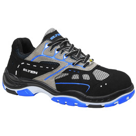 Робочі черевики ELTEN Easy Blue ESD S1, текстильні, з металевим носком, легкі, спортивні, чорно-сині, 43 EU (жіночі та чоловічі)