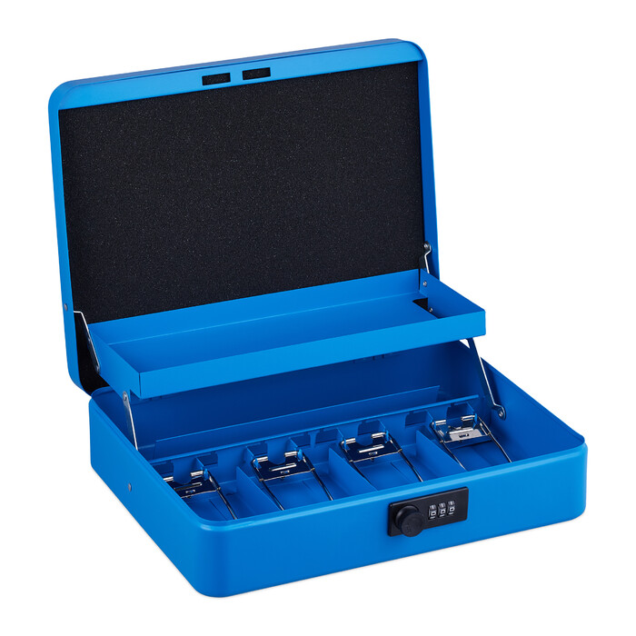 Relaxdays Cash Box Комбінація номерів Євро