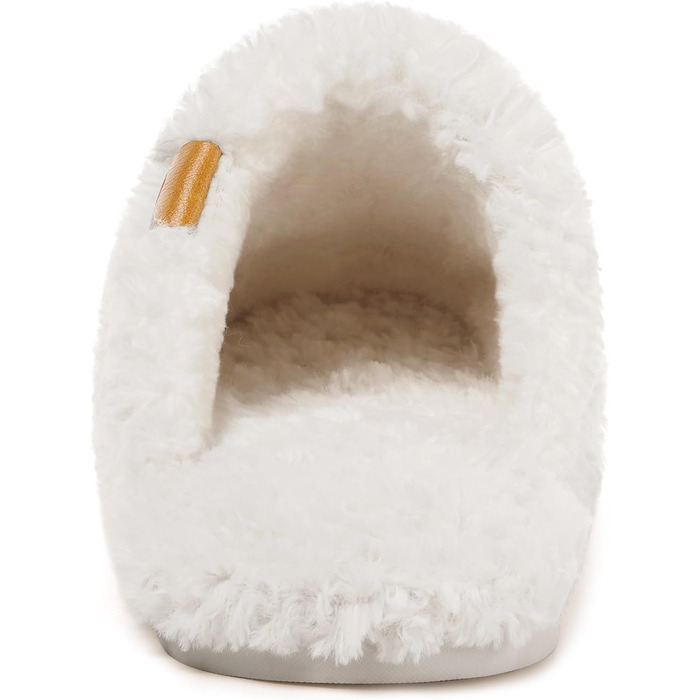 Домашні тапочки Dokela для жінок та чоловіків, зручні, з піною пам'яті, з штучним хутром, легкі, антиковзаючі (46/47 EU, білі)