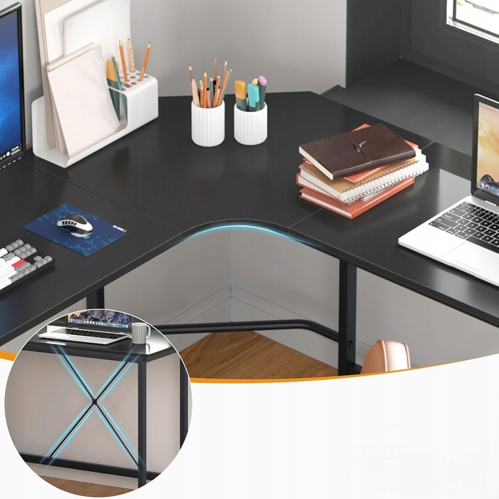 Кутовий L-подібний стіл 150x150 см, ігровий та офісний