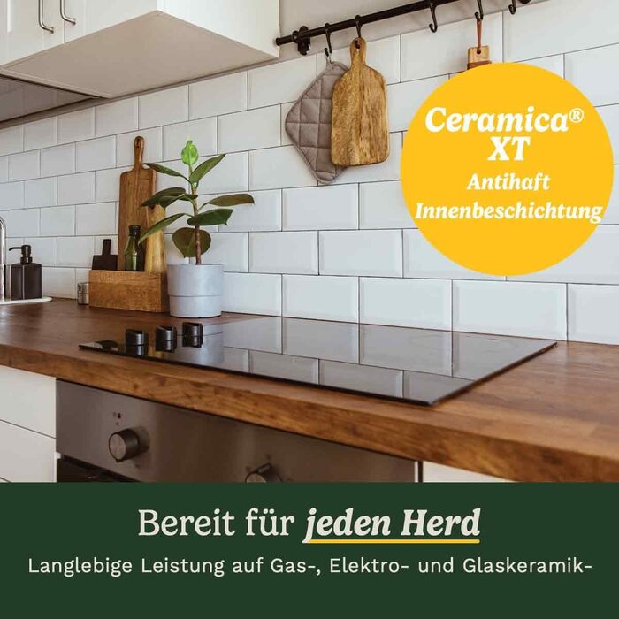 Набір посуду Cuisinart Ceramica XT: 11 предметів | Каструлі, сковорідки, суповарка, сотезник, пароварка | Керамічне покриття з титановим підсиленням | Без PTFE, PFOA та PFAS