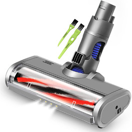 Електрична щітка-вальцевий насадка Italdos для пилососів Dyson V6 DC58 DC59 DC61 DC62 з LED-підсвічуванням, турбо-режим, для килимів, твердих підлог, паркету та плитки