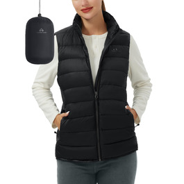 Жіноча степкова жилетка Pioneer Camp - тепла зимова жилетка без рукавів з блискавкою та кишенями, чорна, розмір S