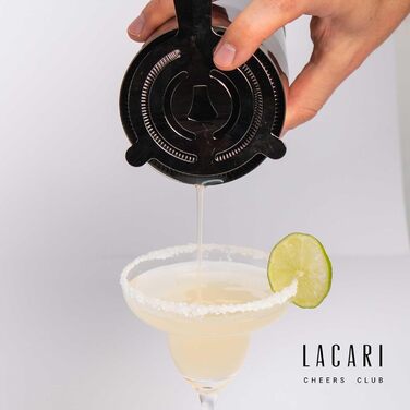 Cocktail Set | Boston Shaker Premium Bartender Set 17-Piece in Black | Lacari ORIGINAL Cocktail Shaker made of Stainless Steel | Shaker, Jigger, Pourer, Strainer, Muddler, Tongs, and more | Cocktail Accessories